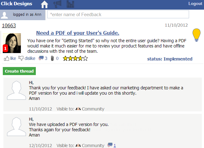 customer discussions